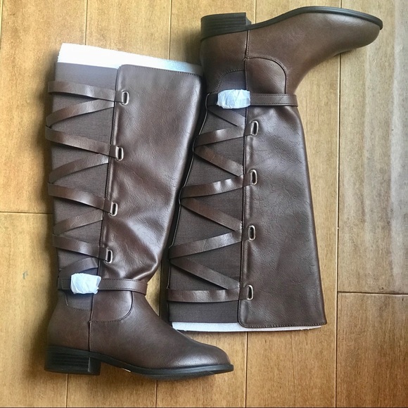 Thalia Sodi Veronica Cognac Wide Cafe Riding Boot - Picture 8 of 8